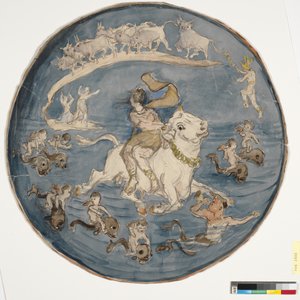 Il rapimento di Europa (bozzetto per piatto)