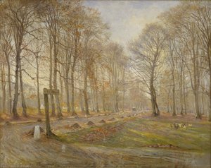 Giornata di tardo autunno nel parco dei cervi di Jægersborg, a nord di Copenaghen, 1886