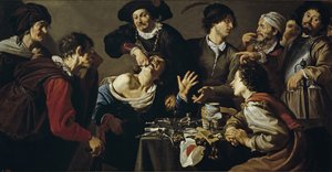 Il ciarlatano, 1620-1625 da Theodor Rombouts