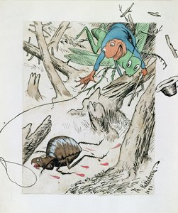 Caccia alle pulci nella foresta vergine da Theodor Kittelsen