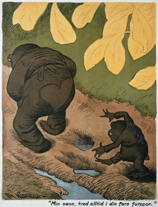 Sulle orme del padre da Theodor Kittelsen