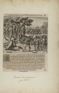 Columbus Supplicium ab Hispanis Seditiosis Sumit. X. (dal libro Americae, parte quarta)