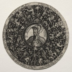 Progetto per un piatto con medaglioni da Theodor de Bry