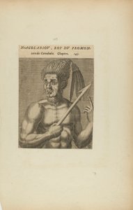 Nacol-Absov, Roi Du Promon-/toire des.... (dal libro Les Vrais Pourtraits et Vies des Hommes Illustres) da Theodor de Bry