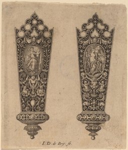 Ornamento per Manico di Coltello da Theodor de Bry