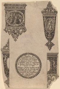 Ornamento per manico di coltello da Theodor de Bry