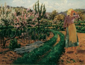 Ragazza nel frutteto da Theodor von Hormann