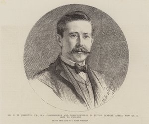 Mr H H Johnston, Commissario e Console Generale in Africa Centrale Britannica, ora in visita in Inghilterra da Theodore Blake Wirgman
