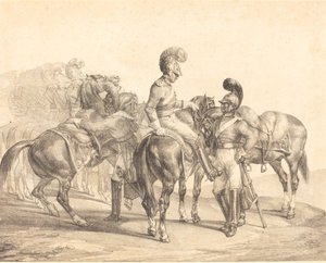 Un gruppo di guardie della vita da Theodore Gericault