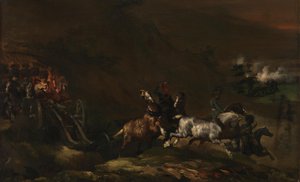 Artiglieria in avanzata da Theodore Gericault