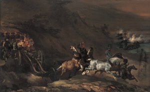 Artiglieria in avanzata da Theodore Gericault