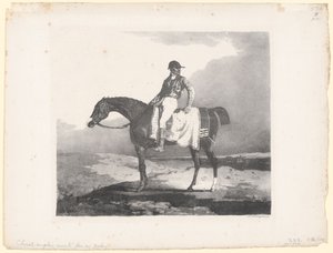 Cavallo inglese in sella a un fantino (English Horse Mounted by a Jockey)