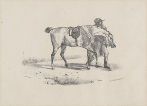 Cavallo portato a passeggio prima della corsa (A Horse Being Walked Before the Race)
