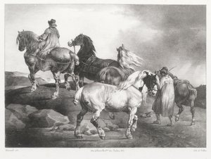Cavalli condotti alla fiera (Horses Being Led to the Fair)