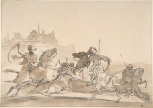 Battaglia dei cavalieri orientali da Theodore Gericault