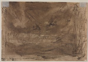 Studio compositivo possibilmente per Il Diluvio di Poussin verso, c. 1816