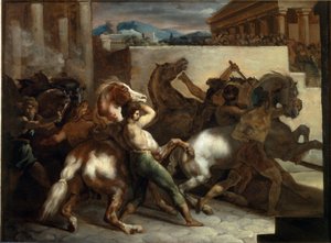 Corsa libera di cavalli a Roma da Theodore Gericault