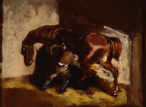Géricault - Uomo che striglia un cavallo, 2007.035.128 da Theodore Gericault