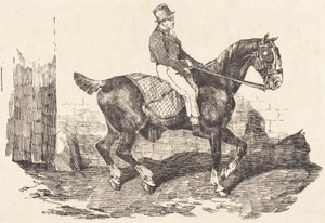 Groom in sella a un cavallo da carrozza (Cheval de carrosse monte par un palfrenier) da Theodore Gericault
