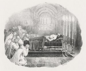 Guglielmo il Conquistatore esposto dopo la sua morte nella chiesa di Boscherville (William the Conqueror Lying in State at the Church of the Abbey St. Georges de Boscherville) da Theodore Gericault