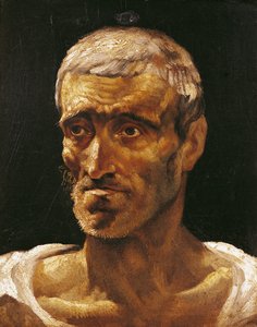 Testa di un naufrago, studio per la Zattera della Medusa, 1817-19 da Theodore Gericault
