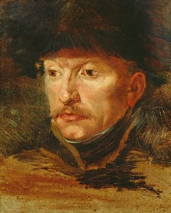 Testa di un cavaliere (ritratto del tenente Dieudonne), c.1812 da Theodore Gericault