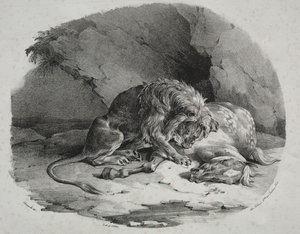 Cavallo divorato da un leone da Theodore Gericault