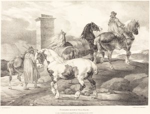 Cavalli che vanno a una fiera da Theodore Gericault