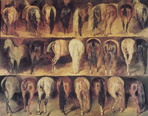 Quartieri posteriori dei cavalli da Theodore Gericault