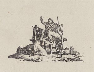 La lattaia e il veterano (The Milkmaid and the Veteran) da Theodore Gericault