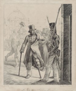 La sentinella della Guardia Reale Svizzera al Louvre (The Swiss Royal Guard Sentry at the Louvre) da Theodore Gericault