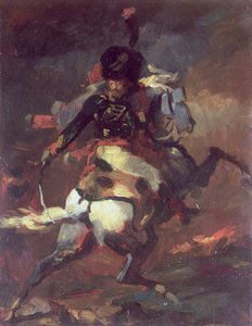 Ufficiale dei Cacciatori che carica a cavallo da Theodore Gericault