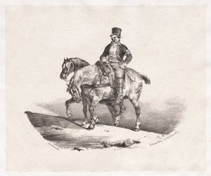 Postino o due cavalli imbrigliati da Theodore Gericault