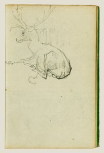 Cervo seduto da Theodore Gericault