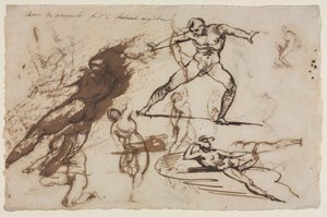 Foglio di Schizzi (recto) Foglio di Schizzi (verso) da Theodore Gericault