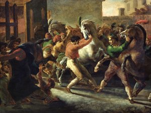 Studio per la Corsa dei Cavalli Barbari, 1817 da Theodore Gericault