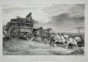Il carro del carbone, 1821 da Theodore Gericault