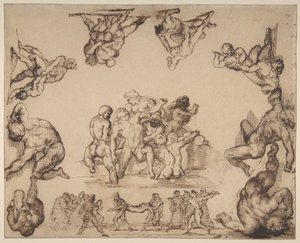 Il salvataggio di un annegato (recto); Studio di un cavallo (verso) da Theodore Gericault