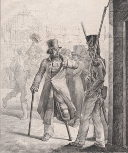 La sentinella svizzera al Louvre