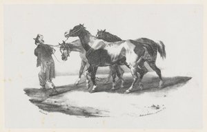 Tre cavalli condotti al macello (Three Horses Being Led to the Slaughterhouse)