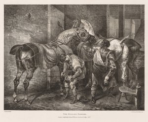 Vari soggetti disegnati dal vivo e su pietra: Il maniscalco inglese, 1821 da Theodore Gericault