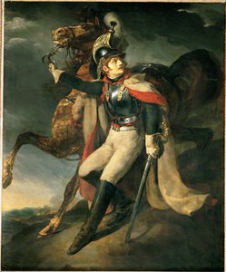 Dragone ferito che lascia il fuoco incrociato ... da Theodore Gericault