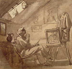 Giovane pittore nel suo studio da Theodore Gericault