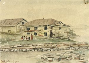 Edifici in rovina, Alaska, 1884 da Theodore J. Richardson