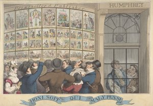 Honi. Soi. Qui. Mal. Y. Pense: Il negozio di caricature di G. Humphrey, 27 St. James..., 12 agosto 1821