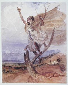 Un arabo di guardia su un albero, Algeria da Theodore Leblanc