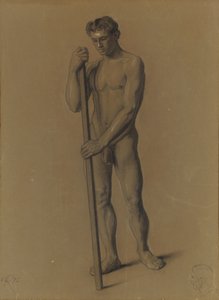 Studio della figura maschile, 1875 da Theodore Robinson