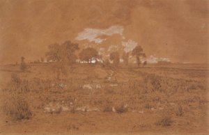Paesaggio serale con una palude da Theodore Rousseau