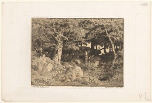 Querce su rocce da Theodore Rousseau