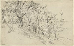 Foresta di Boisrémond (recto); Cottage in una foresta (verso) da Theodore Rousseau